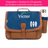 Cartable Tann's CP CE1 CE2 personnalisé Bleu Camel