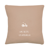 Coussin Cadeau Mariage personnalisé Vieux Rose Lin