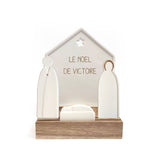 Crèche de Noël personnalisée en porcelaine émaillée