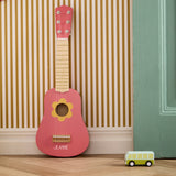 Guitare enfant personnalisée Rose fleur Bois