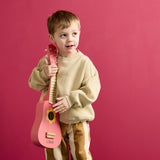 Guitare enfant personnalisée Rose fleur Bois