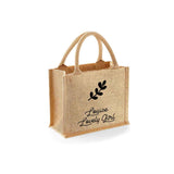 Petit Sac en toile de jute neutre, Cadeau Maîtresse personnalisé