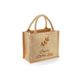 Petit Sac en toile de jute neutre, Cadeau Maîtresse personnalisé