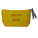 Petite pochette Cadeau Adulte personnalisé Jaune Lin