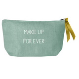 Petite pochette Cadeau Adulte personnalisé Vert amande Lin