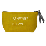 Petite pochette Cadeau Enfant personnalisé Jaune Lin