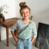 Sac banane vert amande enfant