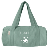 Sac à langer Cadeau Bébé personnalisé Vert amande Coton