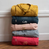 Sac à langer Cadeau Bébé personnalisé Vert amande Coton