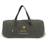 Sac XL week-end Cadeau Mariage/Saint Valentin personnalisé Kaki