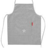 Tablier enfant personnalisé Gris clair Lin enduit