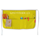 Tablier cadeau fête des mères et grand-mère personnalisé Jaune Lin enduit