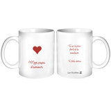 Mug Cadeau Fête des Pères / Grand-pères personnalisé Bleu pétrole 325ml