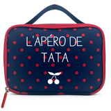 Sac isotherme Petit modèle Cadeau Adulte personnalisé bleu pois rouge