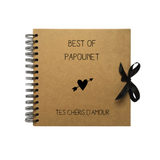 Album photo Cadeau Fête des Pères / Grand-pères personnalisé Kraft Petit modèle