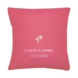 Coussin Cadeau Fête des Mères / Grand-mères personnalisé Framboise Lin