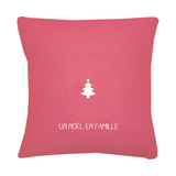 Coussin de Noël personnalisé Framboise Lin