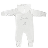 Combinaison Bébé personnalisée Crème Coton