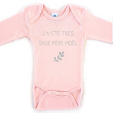 Body Bébé personnalisé Rose pâle Coton