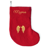Chaussette Cadeau de Noël personnalisé rouge