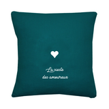 Coussin Cadeau Adulte personnalisé Bleu pétrole Lin