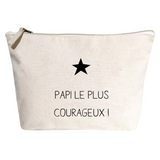 Pochette Cadeau Fête des Pères / Grands-pères personnalisé Crème Coton