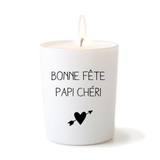 Bougie Cadeau Fête des Pères / Grand-pères personnalisé 180gr