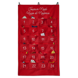 Calendrier de l'Avent rouge personnalisé