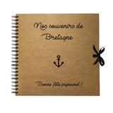 Album photo Cadeau Fête des Pères / Grands-pères personnalisé Kraft Grand modèle