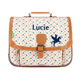 Cartable Tann's personnalisé CP CE1 CE2 Pois multicolores