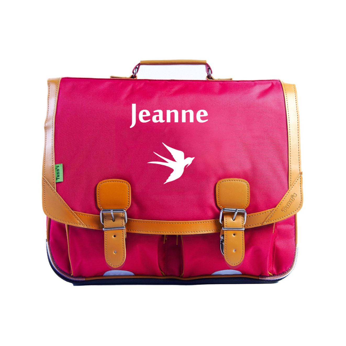 Cartable Tann s CE2 CM1 CM2 personnalis Rose vif Les griottes