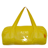 Sac à langer Cadeau Bébé personnalisé Jaune lin enduit