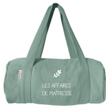 Sac polochon Cadeaux Maîtresse personnalisé Vert amande Coton