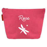 Trousse de toilette Cadeau Enfant personnalisé Rose grenadine Coton