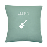 Coussin Cadeau Enfant personnalisé Vert amande Lin