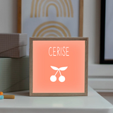 Veilleuse Cadeau Bébé personnalisé Rose corail