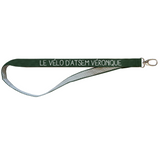 Porte clés Long Cadeau Maîtresse personnalisé Vert pois gris