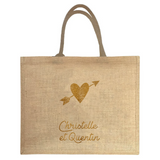 Cabas Cadeau Mariage personnalisé Toile de jute