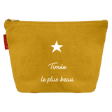 Pochette Cadeau Adulte personnalisé Jaune moutarde Coton