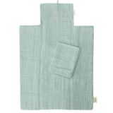 Matelas à langer nomade Bébé personnalisé Vert amande Gaze de coton