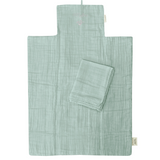 Matelas à langer nomade Bébé personnalisé Vert amande Gaze de coton