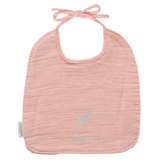 Bavoir Cadeau Naissance personnalisé Rose poudré Gaze de coton