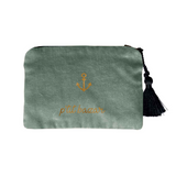 Pochette Cadeau Fête des mères et grand-mères personnalisée Velours Kaki