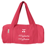 Sac polochon Cadeaux Maîtresse personnalisé Rose grenadine Coton