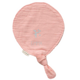 Doudou Bébé Rose poudré personnalisé Gaze de coton