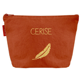 Trousse de toilette Cadeau Enfant personnalisé Terracotta Coton
