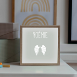 Veilleuse Cadeau Bébé personnalisé Gris ciment