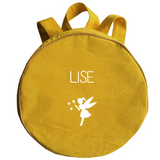 Sac à dos Maternelle personnalisé Jaune moutarde Coton