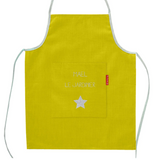 Tablier enfant personnalisé Jaune Lin enduit