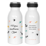 Gourde isotherme Cadeau Maîtresse Nounou Maître personnalisée Motifs Tatoo 350ml